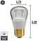GE 65546 2.4w LED S14 Clear 3000k E26 Medium Decorative 120v Light Bulb